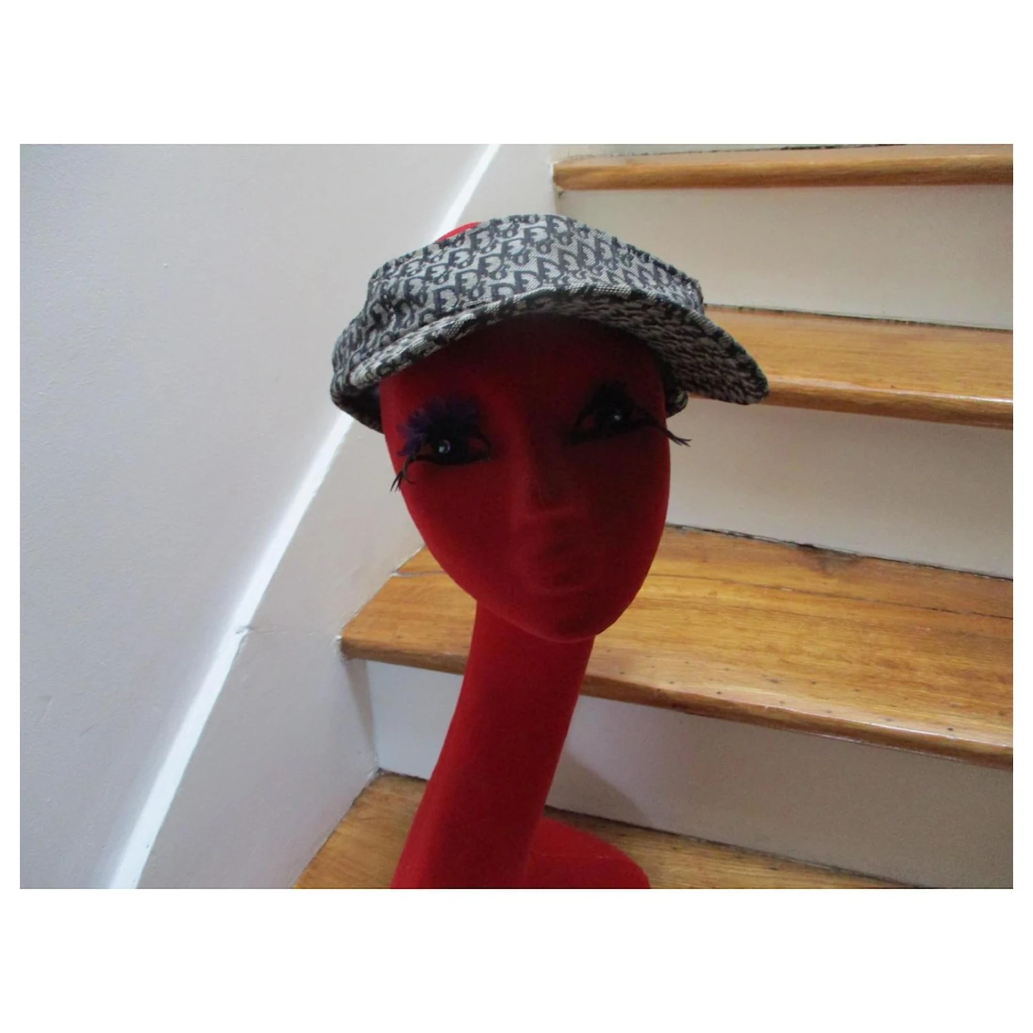 Christian Dior Visière Toile Oblique. Bleu Marine 5 Christian Dior Visière Toile Oblique. Bleu Marine – Image 5