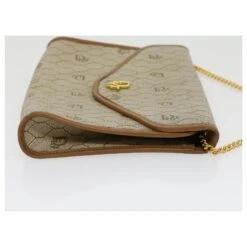 Christian Dior Honeycomb Chain Sac à Bandoulière En Cuir PVC Beige Auth Ar7196 12 Christian Dior Honeycomb Chain Sac à Bandoulière En Cuir PVC Beige Auth Ar7196 -Outlet Élégance DIOR 605111 3