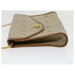 Christian Dior Honeycomb Chain Sac à Bandoulière En Cuir PVC Beige Auth Ar7196 13 Christian Dior Honeycomb Chain Sac à Bandoulière En Cuir PVC Beige Auth Ar7196 -Outlet Élégance DIOR 605111 4