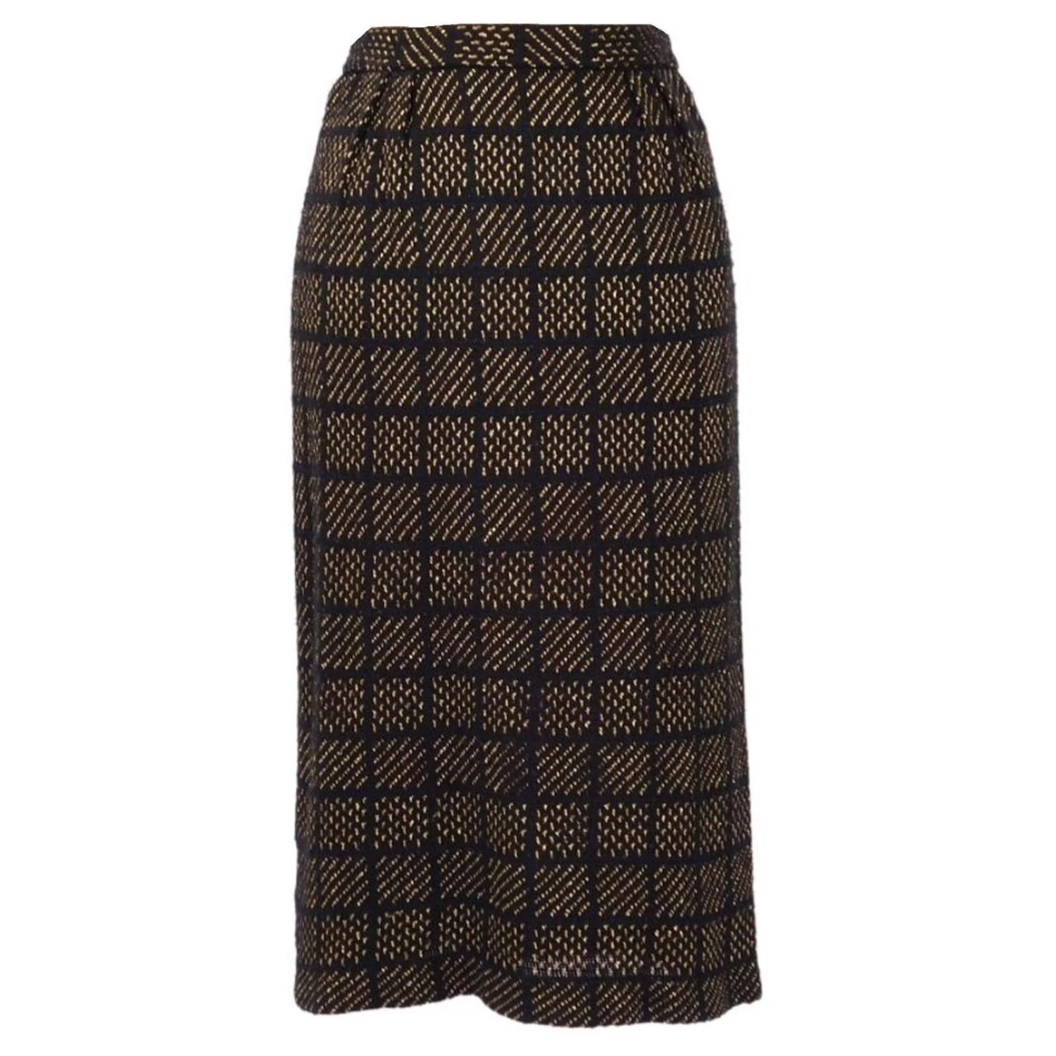 Tailleur Jupe Dior Marron Noir Doré 5 Tailleur Jupe Dior Marron Noir Doré – Image 5