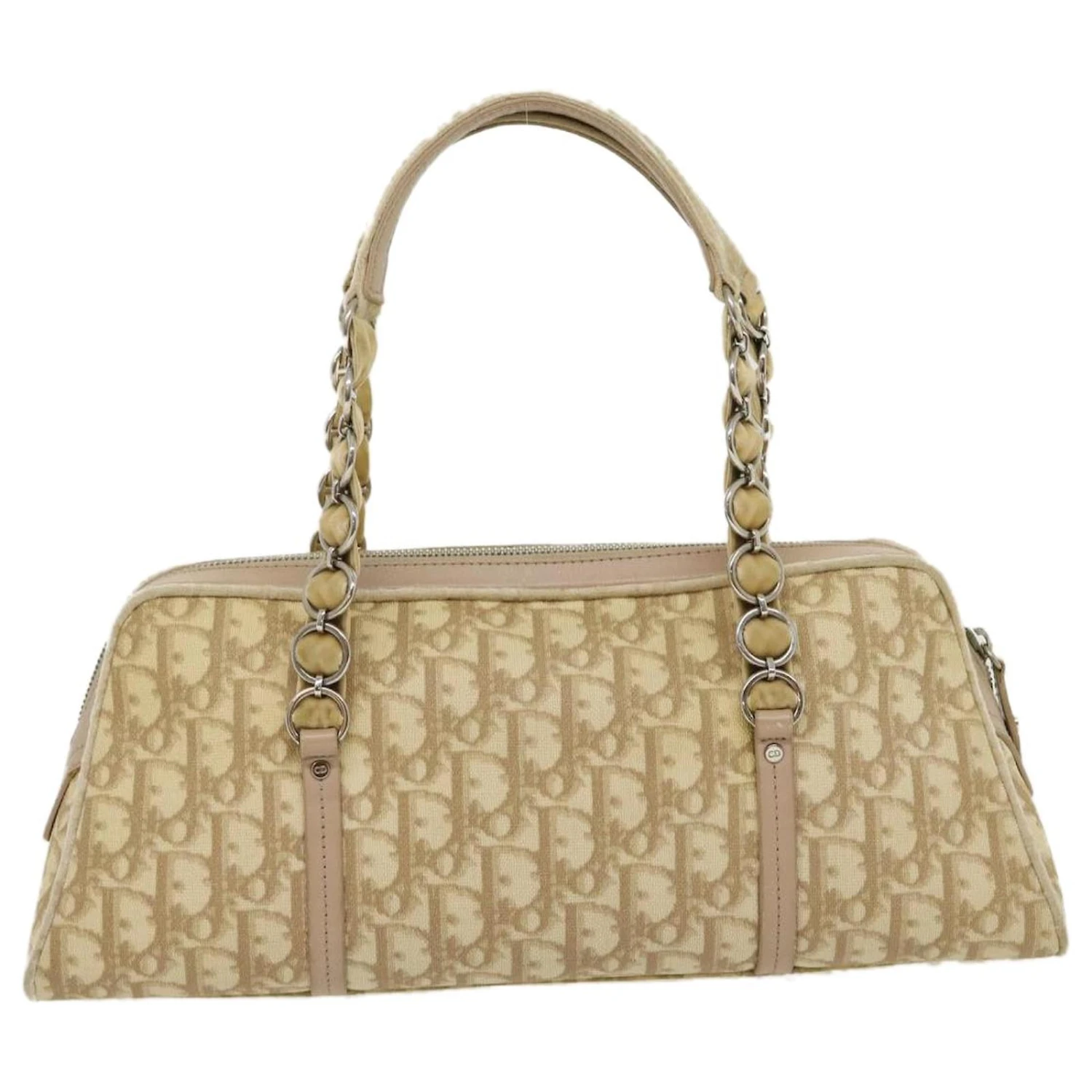 Christian Dior Trotteur Romantique Sac à Bandoulière En Cuir PVC Beige Auth 30888 2 Christian Dior Trotteur Romantique Sac à Bandoulière En Cuir PVC Beige Auth 30888 – Image 2