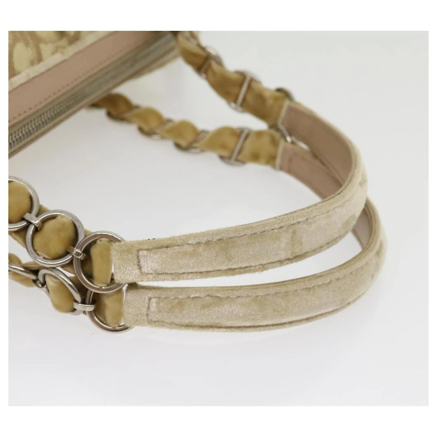 Christian Dior Trotteur Romantique Sac à Bandoulière En Cuir PVC Beige Auth 30888 7 Christian Dior Trotteur Romantique Sac à Bandoulière En Cuir PVC Beige Auth 30888 – Image 7