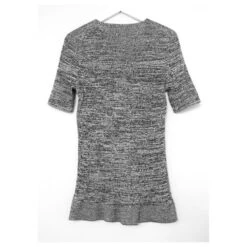 Christian Dior SS15 Haut à Ourlet Basque En Tricot De Soie/coton Gris Anthracite 9 Christian Dior SS15 Haut à Ourlet Basque En Tricot De Soie/coton Gris Anthracite -Outlet Élégance DIOR 630613 3