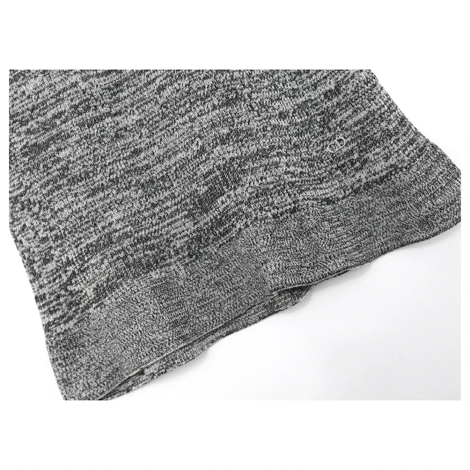 Christian Dior SS15 Haut à Ourlet Basque En Tricot De Soie/coton Gris Anthracite 5 Christian Dior SS15 Haut à Ourlet Basque En Tricot De Soie/coton Gris Anthracite – Image 5