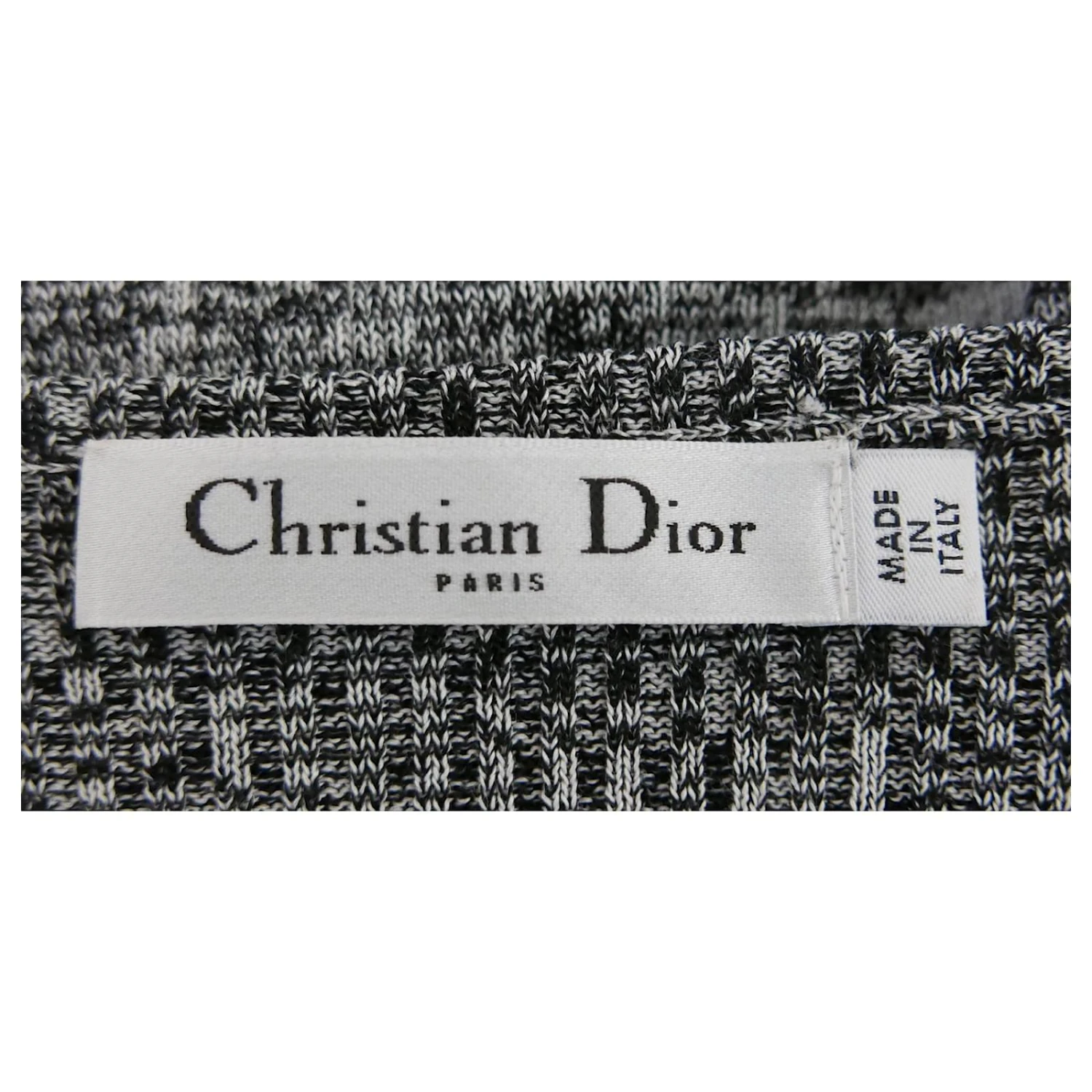 Christian Dior SS15 Haut à Ourlet Basque En Tricot De Soie/coton Gris Anthracite 6 Christian Dior SS15 Haut à Ourlet Basque En Tricot De Soie/coton Gris Anthracite – Image 6