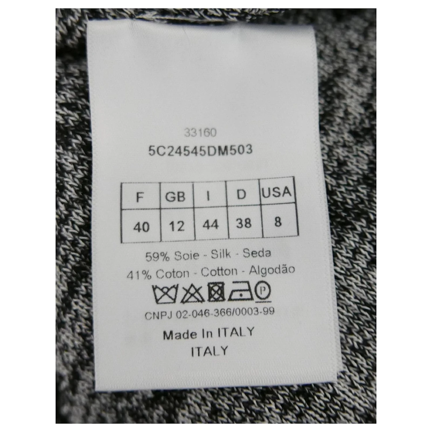 Christian Dior SS15 Haut à Ourlet Basque En Tricot De Soie/coton Gris Anthracite 7 Christian Dior SS15 Haut à Ourlet Basque En Tricot De Soie/coton Gris Anthracite – Image 7