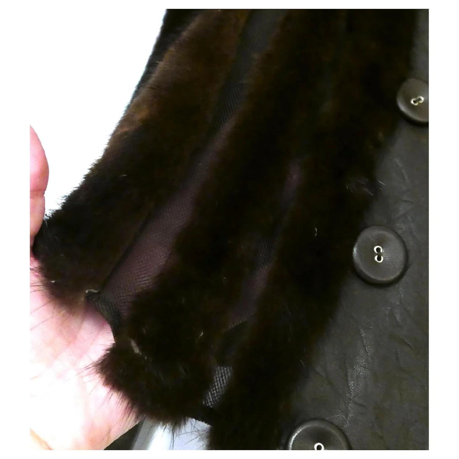 L'automne De Christian Dior X John Galliano 2006 Vison, Perfecto En Cuir Et Tulle Marron 4 L'automne De Christian Dior X John Galliano 2006 Vison, Perfecto En Cuir Et Tulle Marron – Image 4