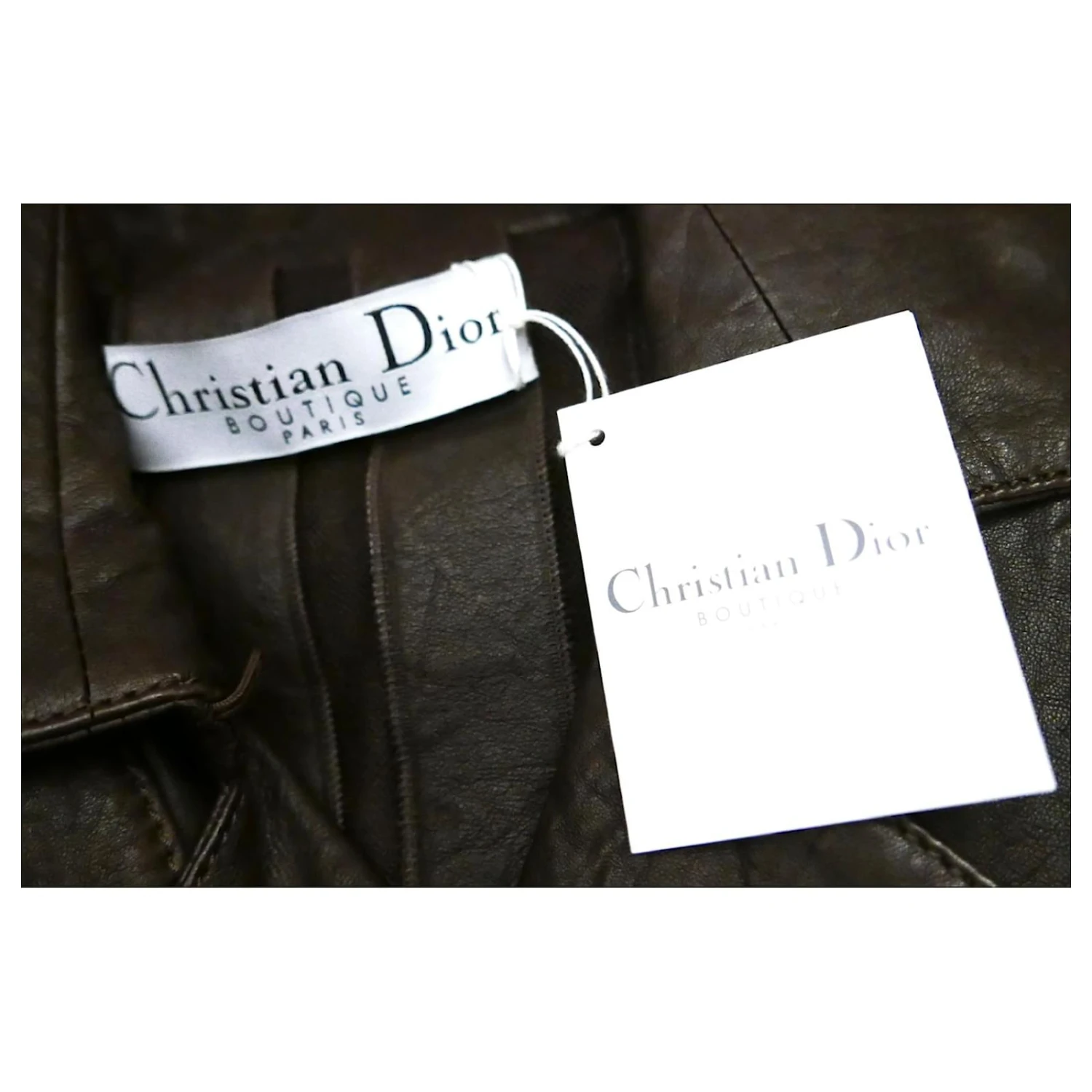 L'automne De Christian Dior X John Galliano 2006 Vison, Perfecto En Cuir Et Tulle Marron 7 L'automne De Christian Dior X John Galliano 2006 Vison, Perfecto En Cuir Et Tulle Marron – Image 7