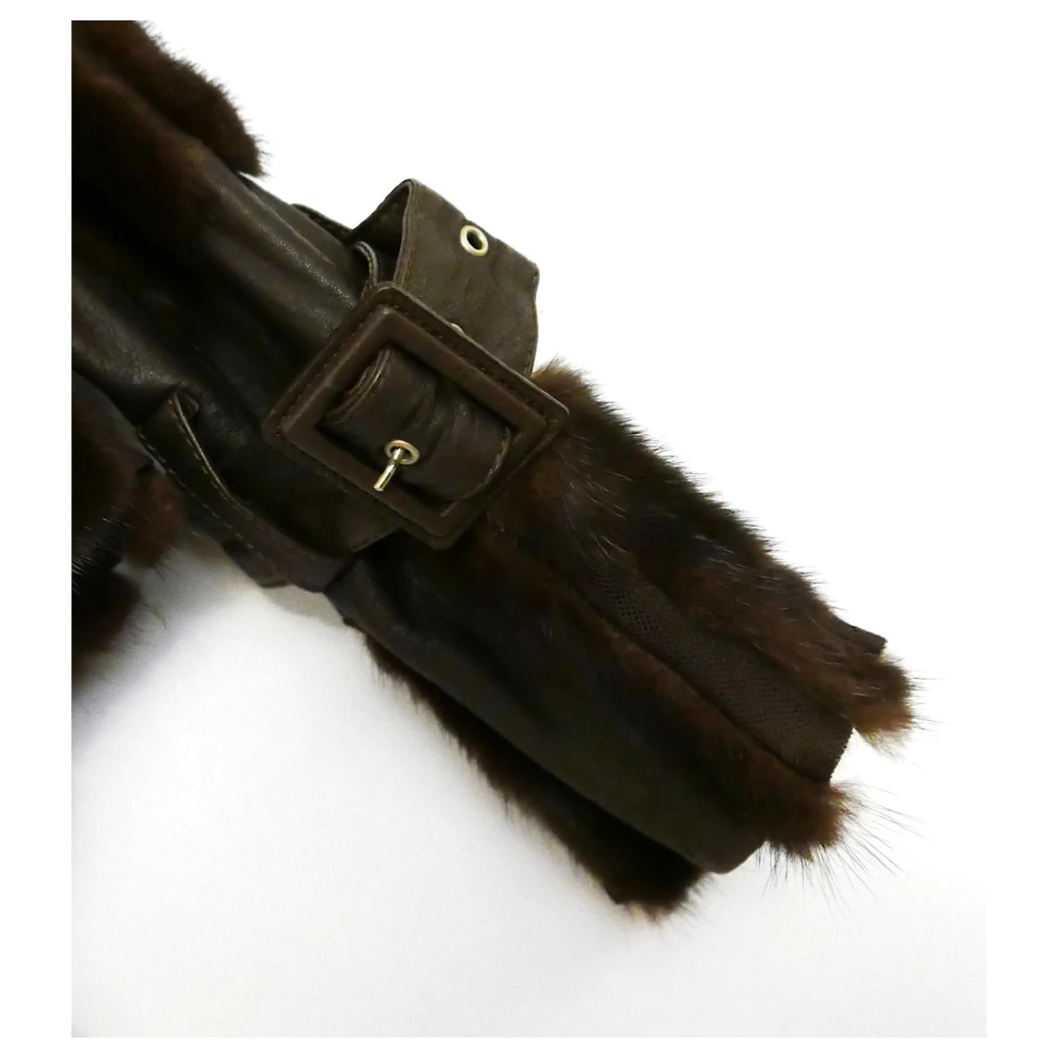 L'automne De Christian Dior X John Galliano 2006 Vison, Perfecto En Cuir Et Tulle Marron 8 L'automne De Christian Dior X John Galliano 2006 Vison, Perfecto En Cuir Et Tulle Marron – Image 8