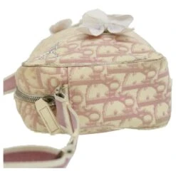 Christian Dior TrotterSac à Bandoulière Fleur En Toile Rose Auth Rd2902 13 Christian Dior TrotterSac à Bandoulière Fleur En Toile Rose Auth Rd2902 -Outlet Élégance DIOR 651711 4