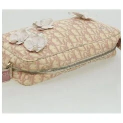 Christian Dior TrotterSac à Bandoulière Fleur En Toile Rose Auth Rd2902 15 Christian Dior TrotterSac à Bandoulière Fleur En Toile Rose Auth Rd2902 -Outlet Élégance DIOR 651711 6