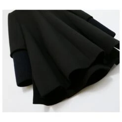 Christian Dior Pré-automne 2015 Manteau évasé En Laine Noire à Revers En Tricot -Outlet Élégance DIOR 670789 3