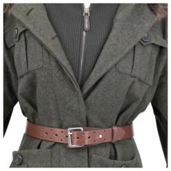 Veste Dior En Feutre De Laine Kaki Avec Empiècement Tricot & Col Fourrure Vert -Outlet Élégance DIOR 698454 6