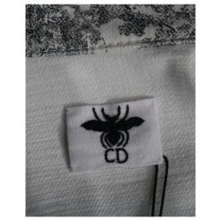 Christian Dior Chemise à Manches Longues En Toile De Jouy Boutonnée Sur Le Devant En Coton Blanc Et Noir -Outlet Élégance DIOR 715877 4