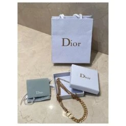 Collier Choker Chaîne CD Christian Dior Bijouterie Dorée -Outlet Élégance DIOR 721157 3