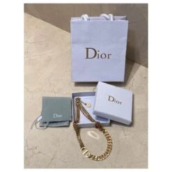 Collier Choker Chaîne CD Christian Dior Bijouterie Dorée -Outlet Élégance DIOR 721157 5