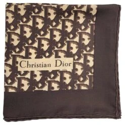 Foulard Vintage Dior En Monogramme Marron -Outlet Élégance DIOR 732351 3