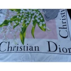 Christian Dior Foulard Blanc Vert -Outlet Élégance DIOR 74983 3