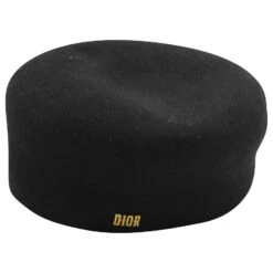 Casquette Militaire Logo Brodé Dior En Poil De Lapin Noir 8 Casquette Militaire Logo Brodé Dior En Poil De Lapin Noir -Outlet Élégance DIOR 757412 3