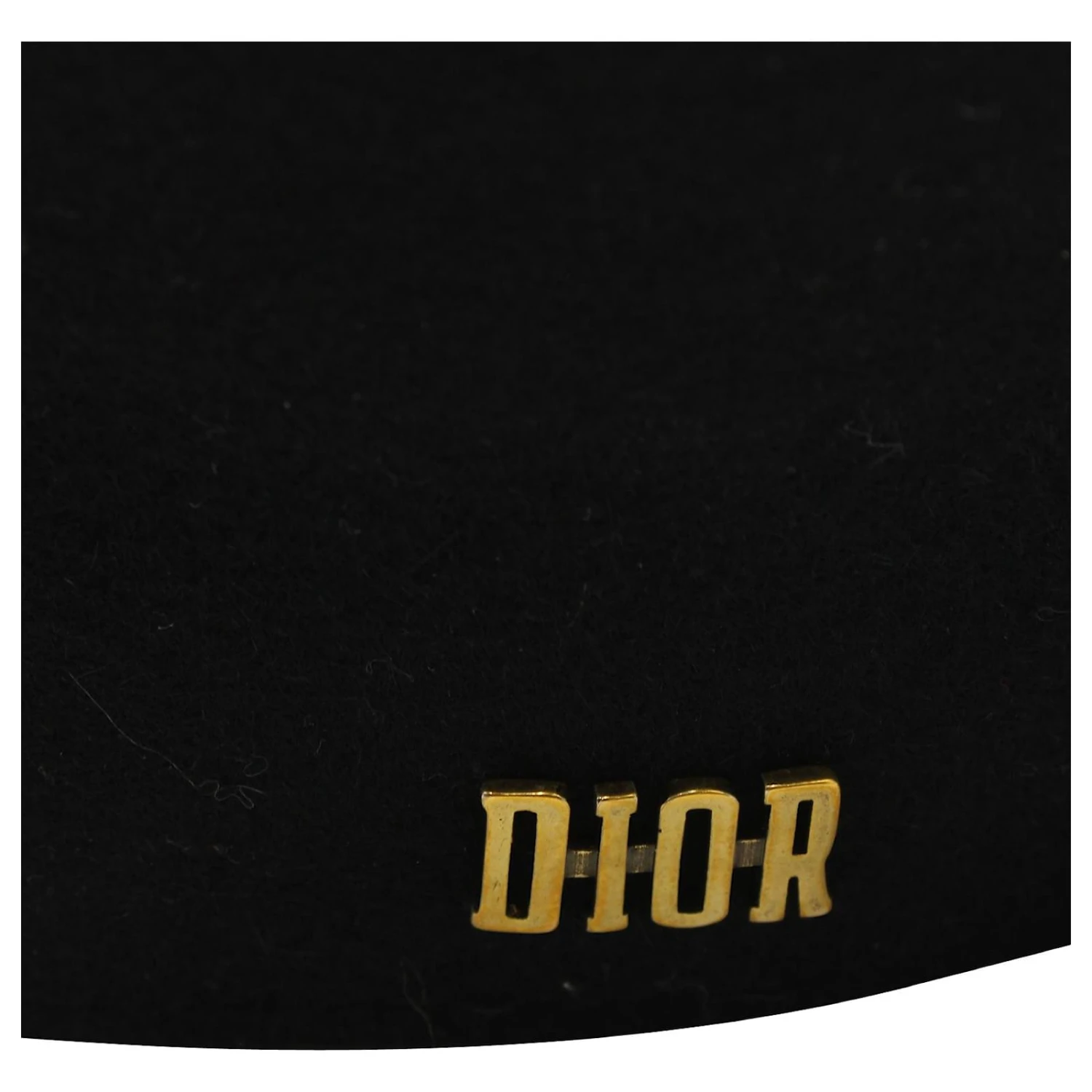 Casquette Militaire Logo Brodé Dior En Poil De Lapin Noir 4 Casquette Militaire Logo Brodé Dior En Poil De Lapin Noir – Image 4
