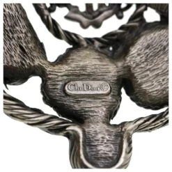 Christian Dior Broche Métal Argenté Auth Am3560 -Outlet Élégance DIOR 761993 8