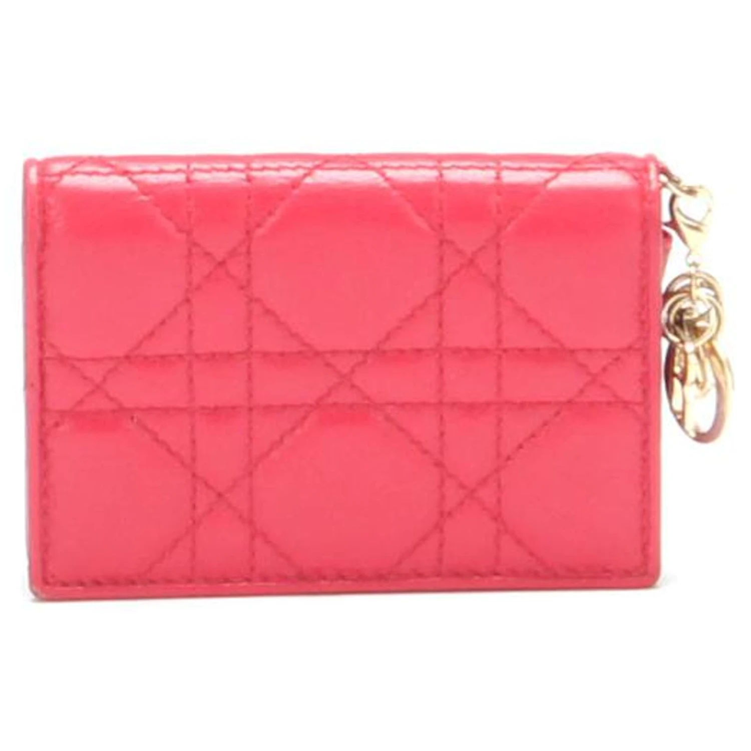 Dior Porte-cartes En Cuir Cannage Rouge 3 Dior Porte-cartes En Cuir Cannage Rouge – Image 3