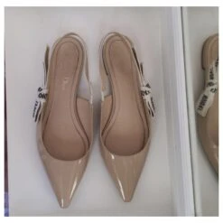 J'Adior Ballerines Slingback Beige -Outlet Élégance DIOR 778188 5