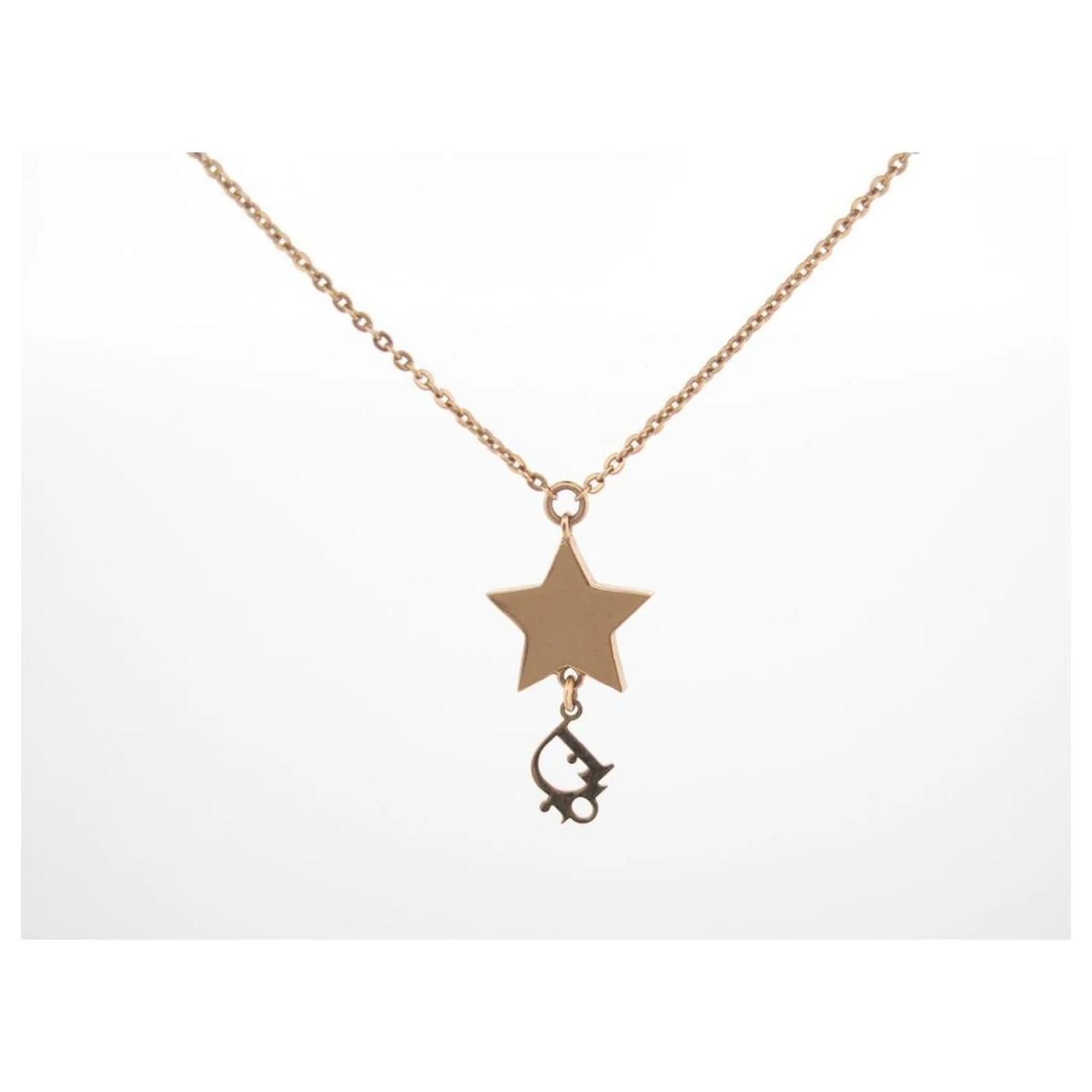 COLLIER CHRISTIAN DIOR ETOILE & LOGO 38-44 CM LAITON PJC85190F956 NECKLACE Doré 2 COLLIER CHRISTIAN DIOR ETOILE & LOGO 38-44 CM LAITON PJC85190F956 NECKLACE Doré – Image 2