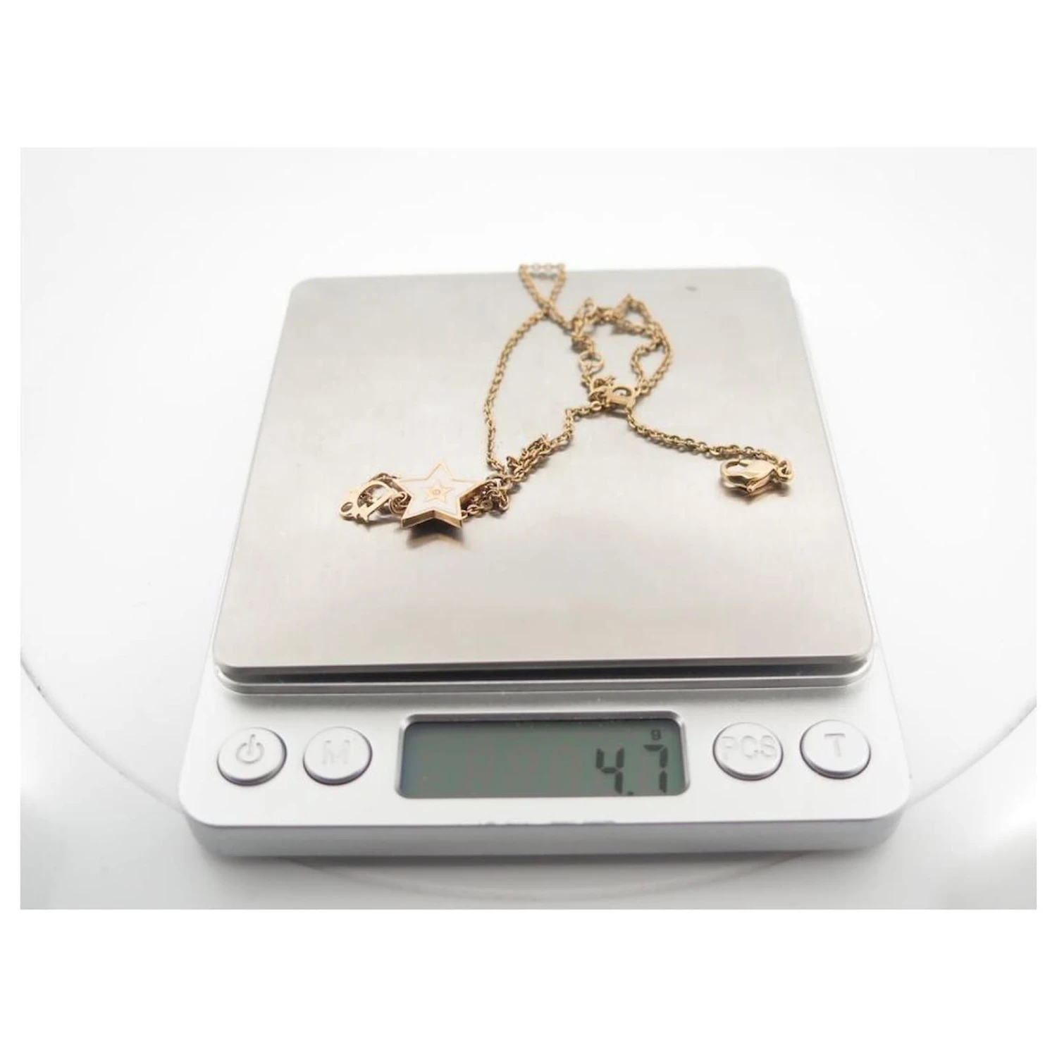 COLLIER CHRISTIAN DIOR ETOILE & LOGO 38-44 CM LAITON PJC85190F956 NECKLACE Doré 3 COLLIER CHRISTIAN DIOR ETOILE & LOGO 38-44 CM LAITON PJC85190F956 NECKLACE Doré – Image 3