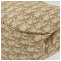 Christian Dior Trotter Canvas Chain Sac à Bandoulière En Cuir PVC Beige Auth Bs3720 -Outlet Élégance DIOR 784268 9