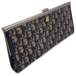 Christian Dior Sac à Main Vintage Blue Logo Tapestry Canvas Clutch Bag Bleu 8 Christian Dior Sac à Main Vintage Blue Logo Tapestry Canvas Clutch Bag Bleu -Outlet Élégance DIOR 786643 3