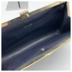 Christian Dior Sac à Main Vintage Blue Logo Tapestry Canvas Clutch Bag Bleu 10 Christian Dior Sac à Main Vintage Blue Logo Tapestry Canvas Clutch Bag Bleu -Outlet Élégance DIOR 786643 5