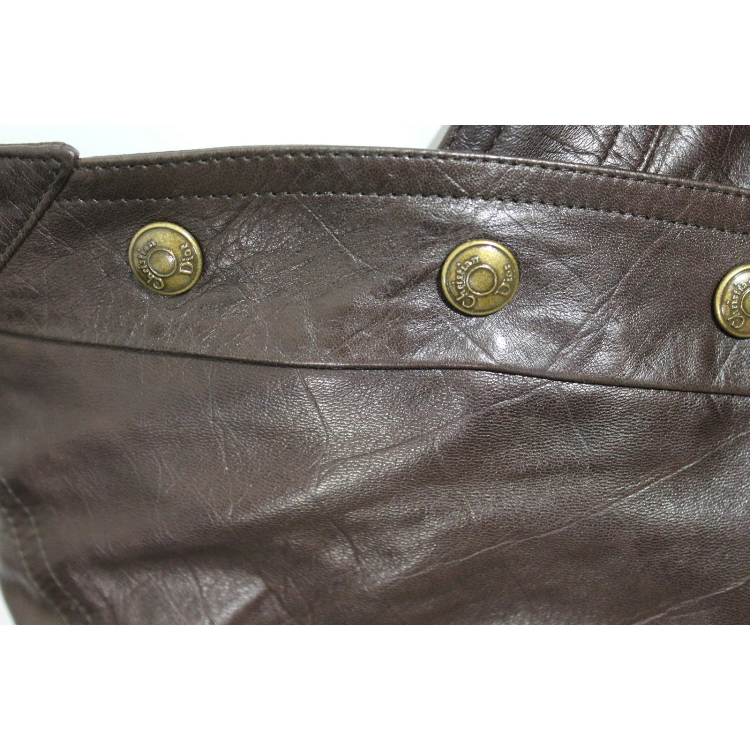 Christian Dior Jupe Cuir Marron 9 Christian Dior Jupe Cuir Marron – Image 9