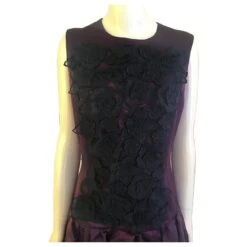 Robe Ornée De Soie Christian Dior Violet -Outlet Élégance DIOR 796847 3