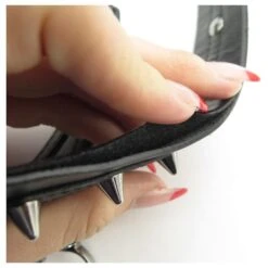 CEINTURE CHRISTIAN DIOR BOUCLE LOGO CD T85 EN CUIR NOIR CLOUTE STUDDED BELT -Outlet Élégance DIOR 797201 5