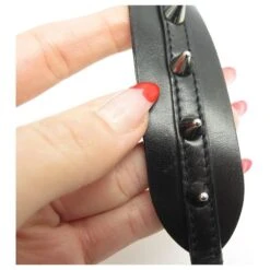 CEINTURE CHRISTIAN DIOR BOUCLE LOGO CD T85 EN CUIR NOIR CLOUTE STUDDED BELT -Outlet Élégance DIOR 797201 7