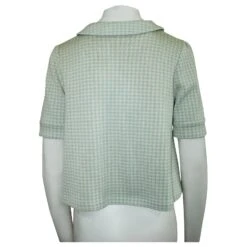 Dior Veste Classique à Carreaux Bleu Clair -Outlet Élégance DIOR 806535 3