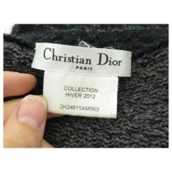 NEUF ROBE CHRISTIAN DIOR 2H24615AM563 36 S EN LAINE TRICOLORE GRIS DRESS -Outlet Élégance DIOR 821007 3