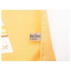 Christian Dior Carré Soie Orange à Motifs Multicolore -Outlet Élégance DIOR 822354 5