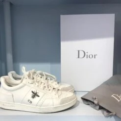 Baskets DIOR T.UE 36 Cuir De Vachette Blanc -Outlet Élégance DIOR 822475 7