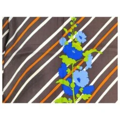 Christian Dior Carré Soie Fleur Bleue Vert Orange Marron Foncé -Outlet Élégance DIOR 823309 4