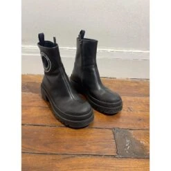 DIOR Bottines T.UE 36 Cuir De Vachette Noir -Outlet Élégance DIOR 827619 5