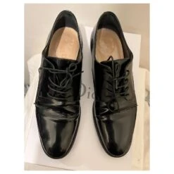 Derbies à Lacets Vernis Dior Noir -Outlet Élégance DIOR 829186 3