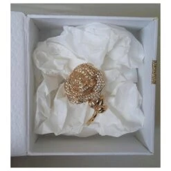 Vintage & Neuve - Broche Rose DIOR Avec Zirconia Doré Bijouterie Dorée -Outlet Élégance DIOR 834862 4