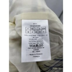 Vestes CHRISTIAN DIOR T.fr 36 Wool Blanc -Outlet Élégance DIOR 837326 8