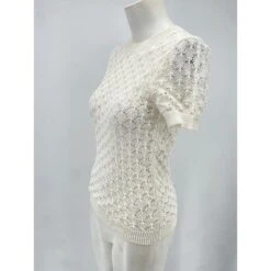Christian Dior DIOR Maille T.fr 34 Cotton Blanc -Outlet Élégance DIOR 837345 3