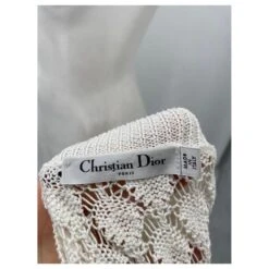 Christian Dior DIOR Maille T.fr 34 Cotton Blanc -Outlet Élégance DIOR 837345 7