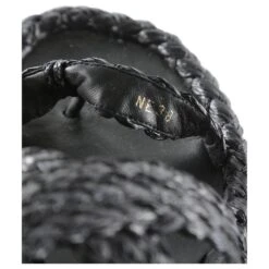 Sandales Tongs à Bride De Cheville En Raphia Tissé Noir Christian Dior -Outlet Élégance DIOR 840654 8