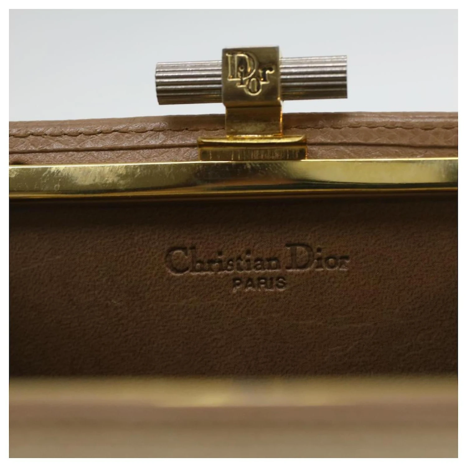 Christian Dior Honeycomb Canvas Porte-Monnaie PVC Cuir Noir Auth 37872 10 Christian Dior Honeycomb Canvas Porte-Monnaie PVC Cuir Noir Auth 37872 – Image 10