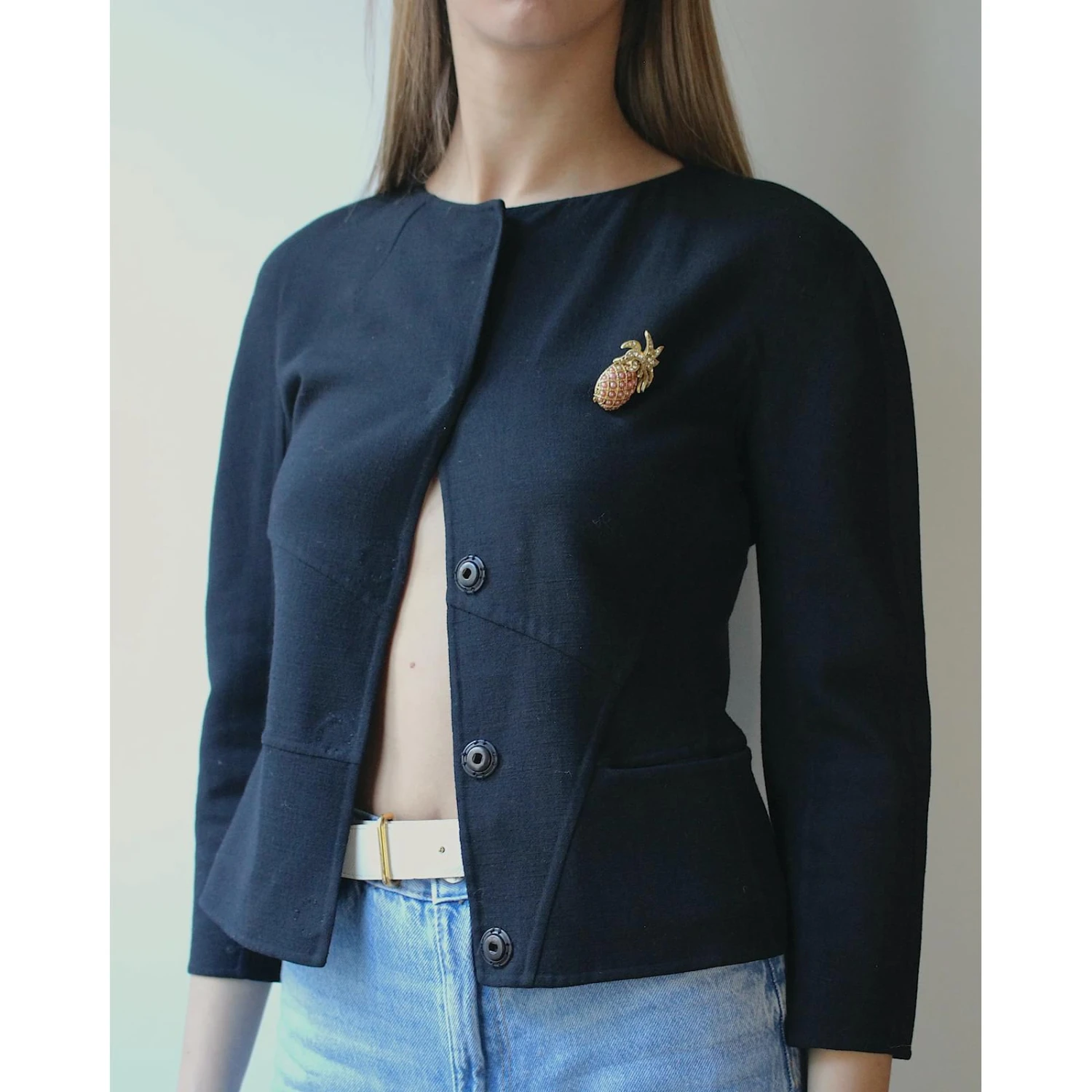 Christian Dior Vestes DIOR T.fr 36 Wool Noir 2 Christian Dior Vestes DIOR T.fr 36 Wool Noir – Image 2